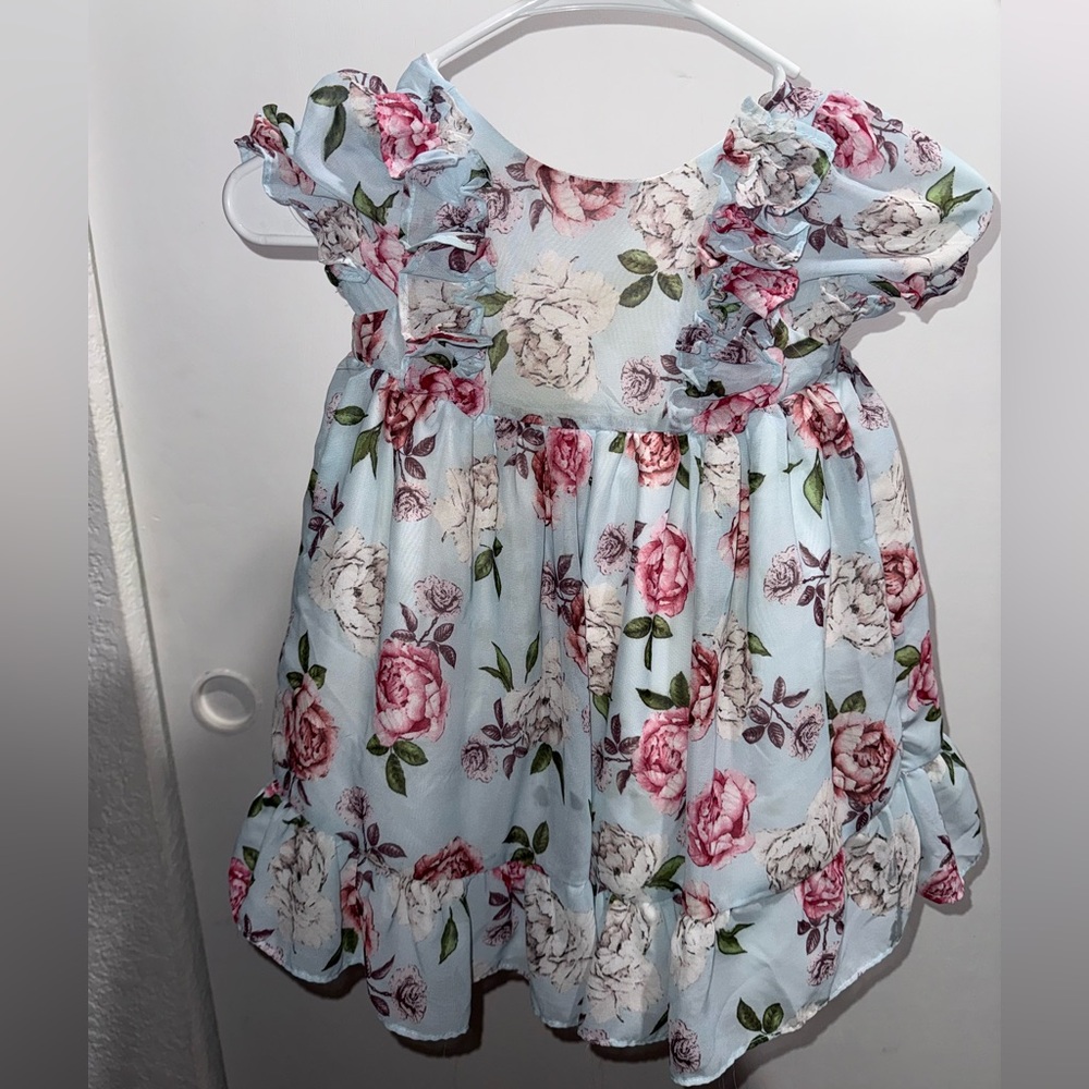 Pastourelle Pink and White Baby Dress